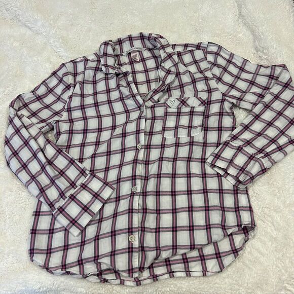Victoria Secret PJ Set Long Sleeve VS Top & Pants Pink Plaid Pajamas Sz‎ XS - Picture 8 of 8